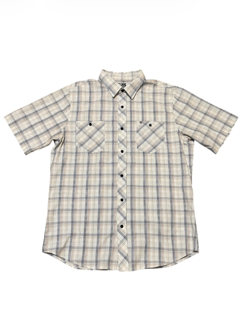 Men's Billabong Surf Plaid Short Sleeve Casual Shirt XL